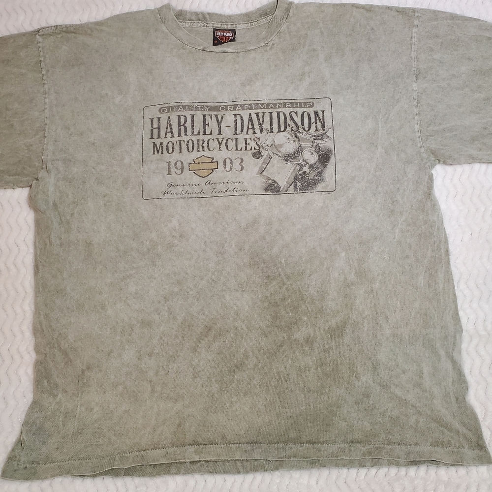 Vintage 90's Acid Wash Harley Davidson Myrtle Beach Tee